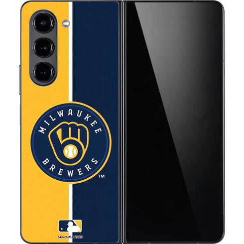 MLB Milwaukee Brewers Split Galaxy Z Fold5 5G Skin